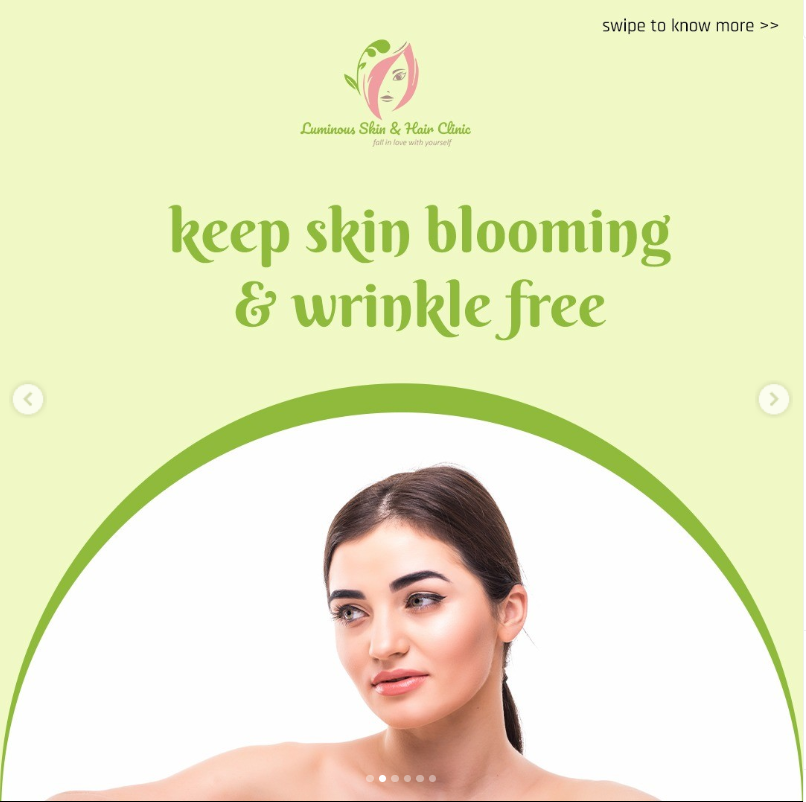 post for dr poornima’s hair and skin clinic
